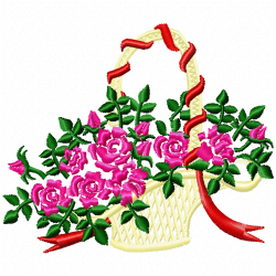 Flowers And Tree Embroidery Design 7